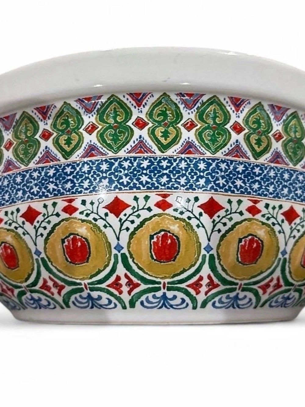 Noble Excellence Monterosso Stoneware Serving Bowl Vintage Mediterranean 9.75”